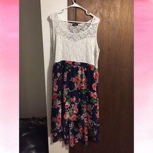 Debs hi-low floral dress